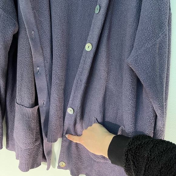 Stephanie Schuster Cardigan, Knit, Purple / Plum, mother of pearl, vintage - Picture 7 of 14